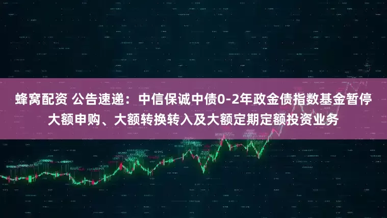 蜂窝配资 公告速递：中信保诚中债0-2年政金债指数基金暂停大额申购、大额转换转入及大额定期定额投资业务